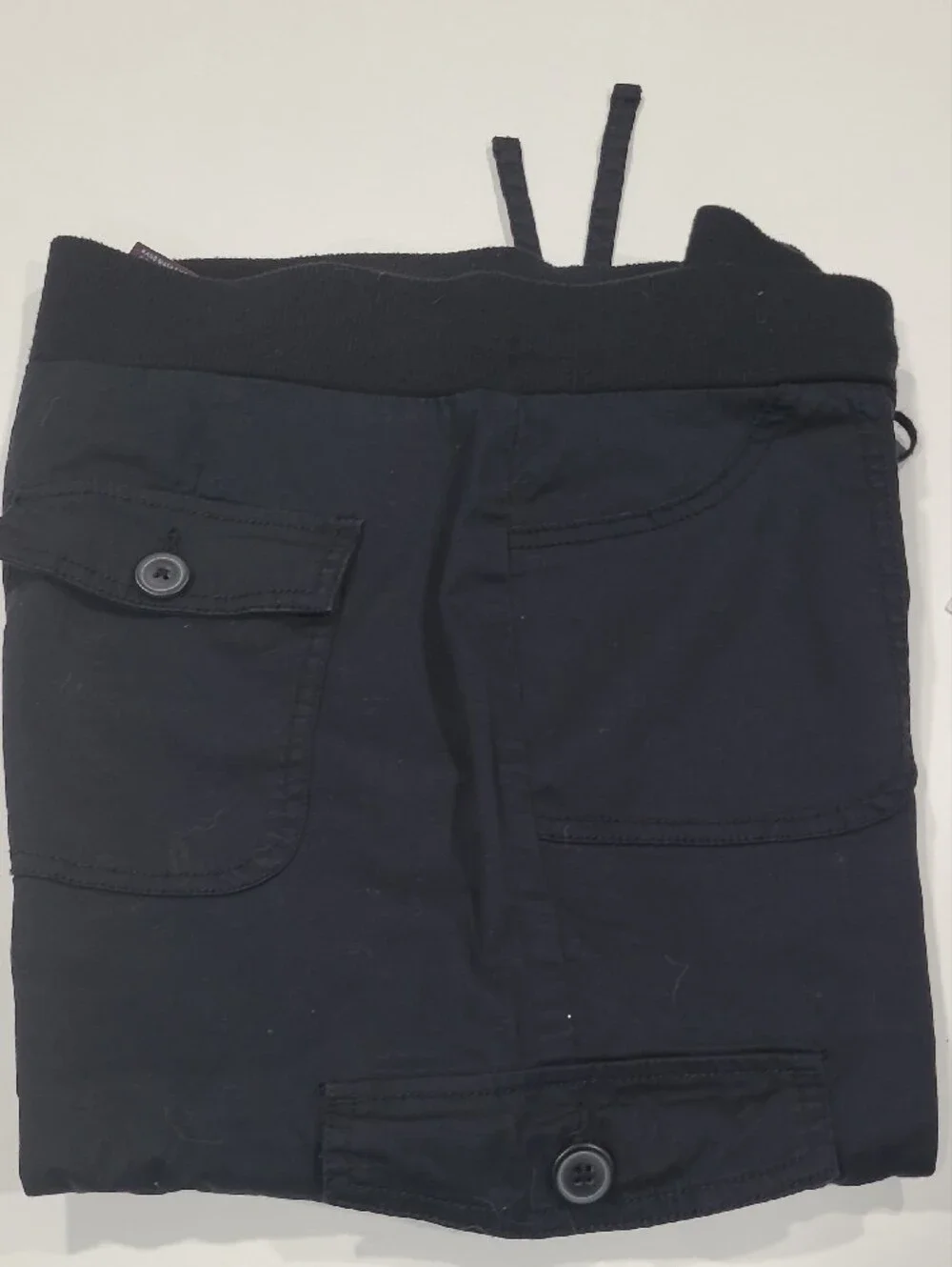 Womens Black Cargo Jogger Pants - Comfortable Casual Wear Sz M